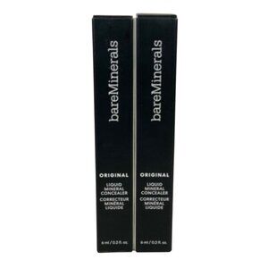BareMinerals Original Liquid Mineral Concealer Lot of 2 Med Tan 3.5N 2130 6ml